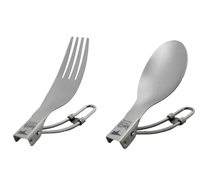 Keith открытый Титан складной ложка Spork нож кемпинг столовые приборы беспорядок Комплект Ti530234
