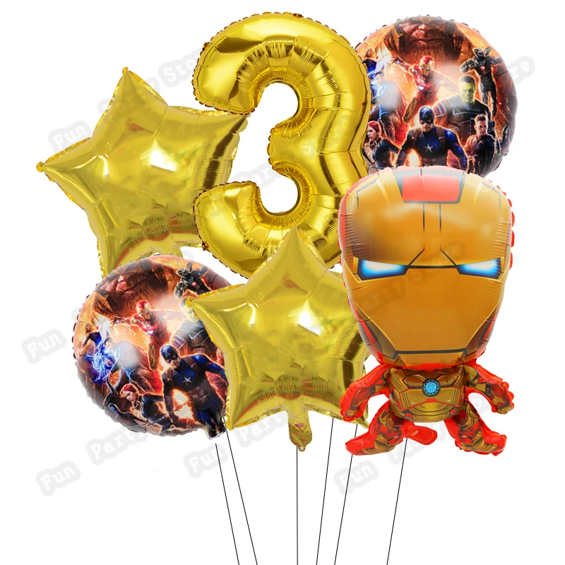 6 шт./лот супергерой Человек-паук Халк воздушный шар украшение для вечеринки в
