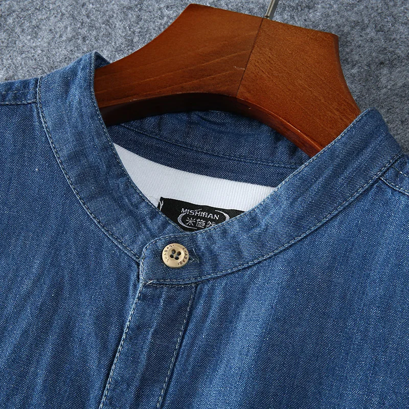 New Plus Size L-5XL 6XL 7XL 8XL 100% Denim cotton Shirt For Men's Short Sleeves 2022  Summer Style Fashion Casual Clothing