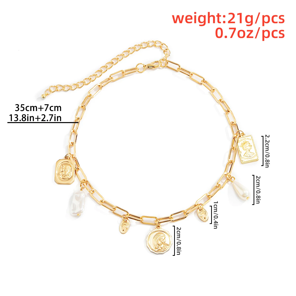 

Punk Cuban Curb Flower Tassel Pendant Choker Necklace Women Men Vintage Minimalist Coin Portrait Necklace Fashion Neck Jewelry