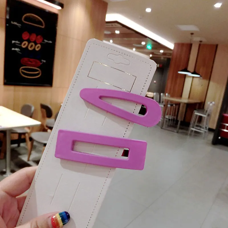 Флуоресцентные цветные геометрические заколки для волос BB сделай сам