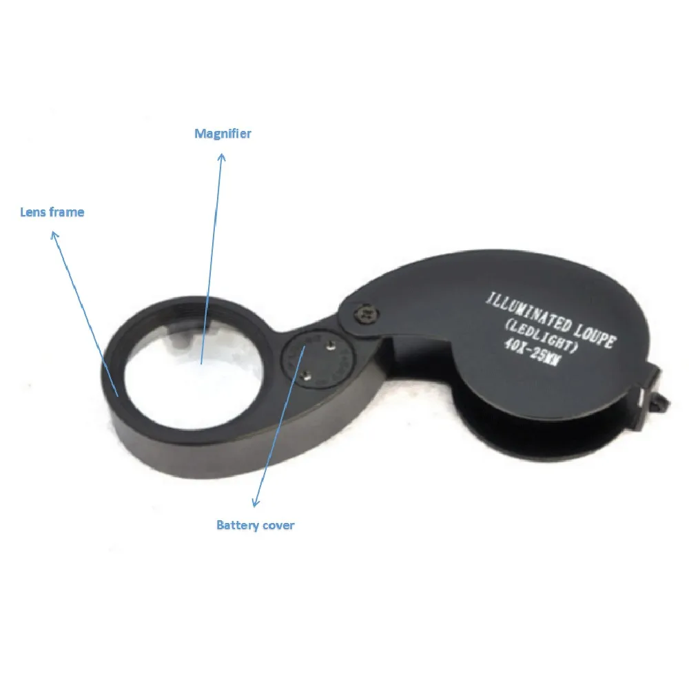 40X мини оборудование для ремонта часов и ювелирных изделий с подсветкой Лупа