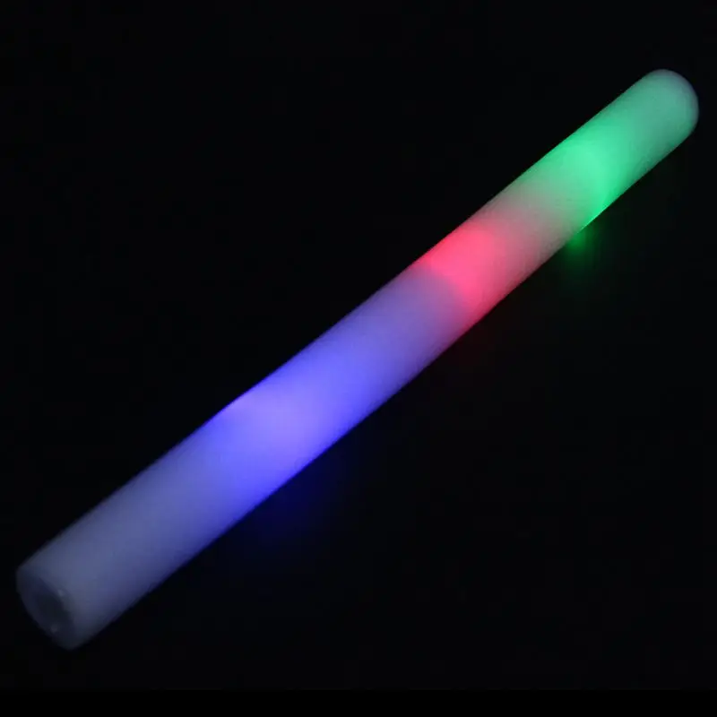 30 Pieces Colorful shiny sponge sticks Luminous Baton LED Foam Stick Chopsticks Rally Party Flashing Glow Batons Light |