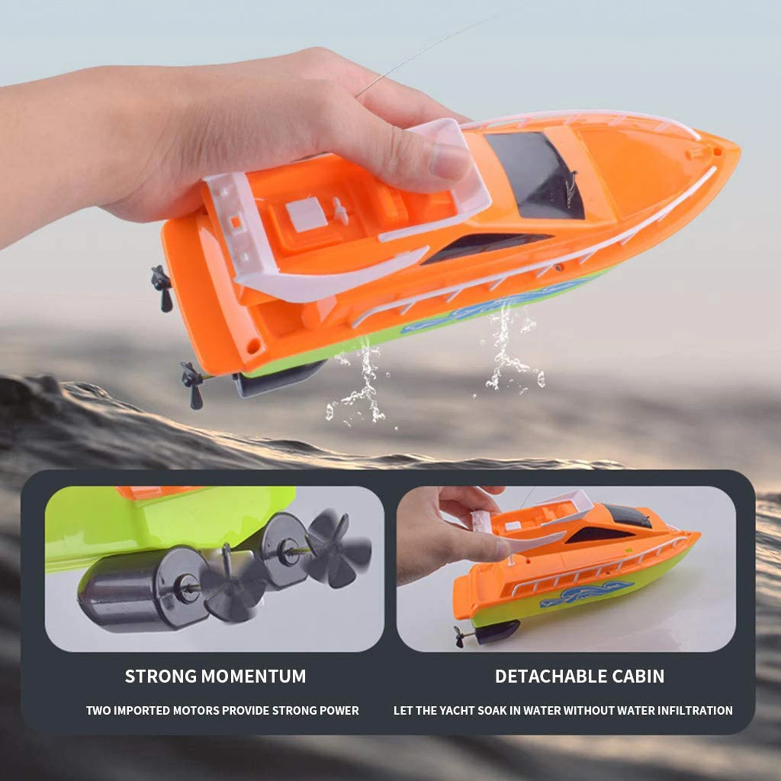 Игрушка фиджет-фиджет Pop RC лодки пластиковая электрическая скоростная лодка с