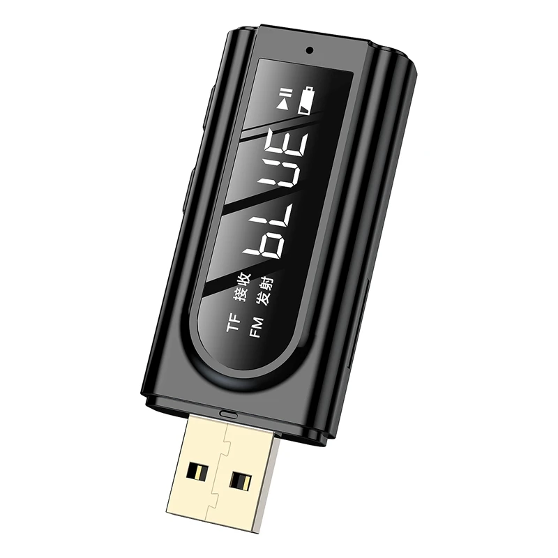 USB автомобильный FM Bluetooth приемник с цифровым MP3 плеером Aux аудио двойной выход