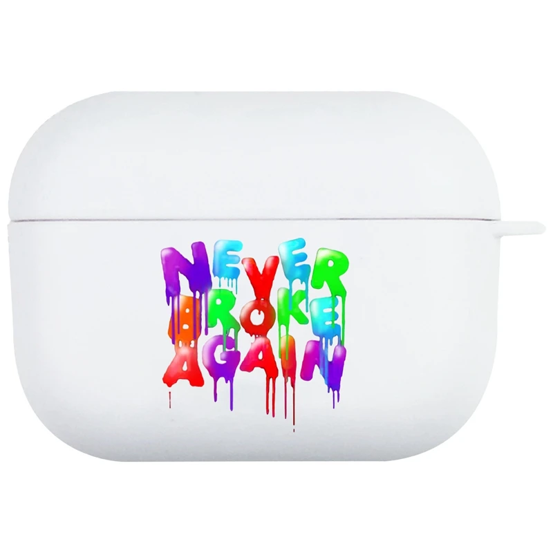 

Never Broke Again Letter Print Airpods Case Protective Skin Cases Tpu Airpods Cover For Airpods3 Protective Earphone Cover Case