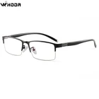 Ультралегкая оправа для мужских оптических очков из титанового сплава, полуободковая безвинтовая металлическая оптическая оправа