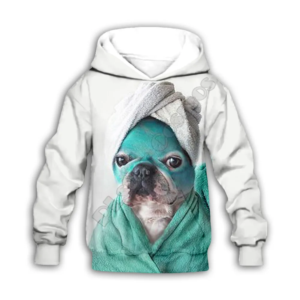 

French bulldog 3d printed Hoodies family suit tshirt zipper Pullover Kids Suit Funny Sweatshirt Tracksuit/Pant Shorts
