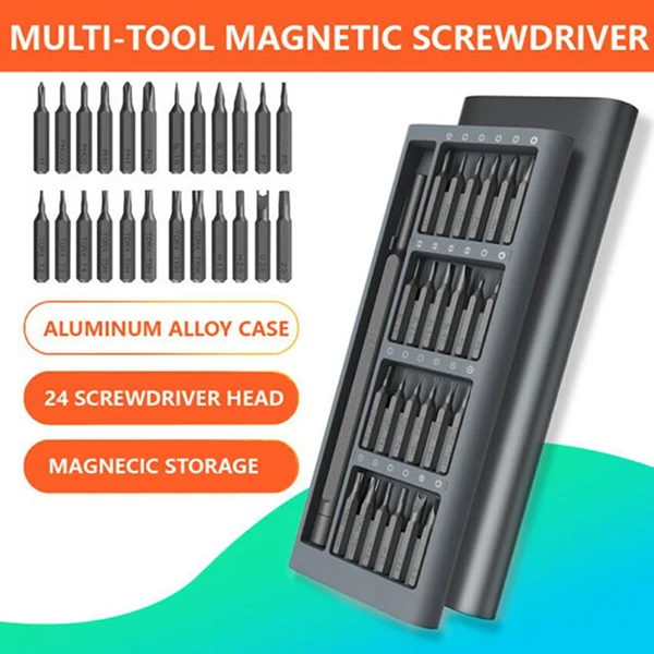 

Precision Screwdriver Kit 24 Magnetic Screw Driver Multi Computer PC Mobile Phone Device Repair Hogard