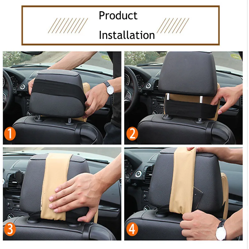 

Headrest Pillows PU Leather + Memory Cotton Auto Neck Rest Cushion Pad Travel Neck Headrest Accessorie Baseus Car Neck Pillow