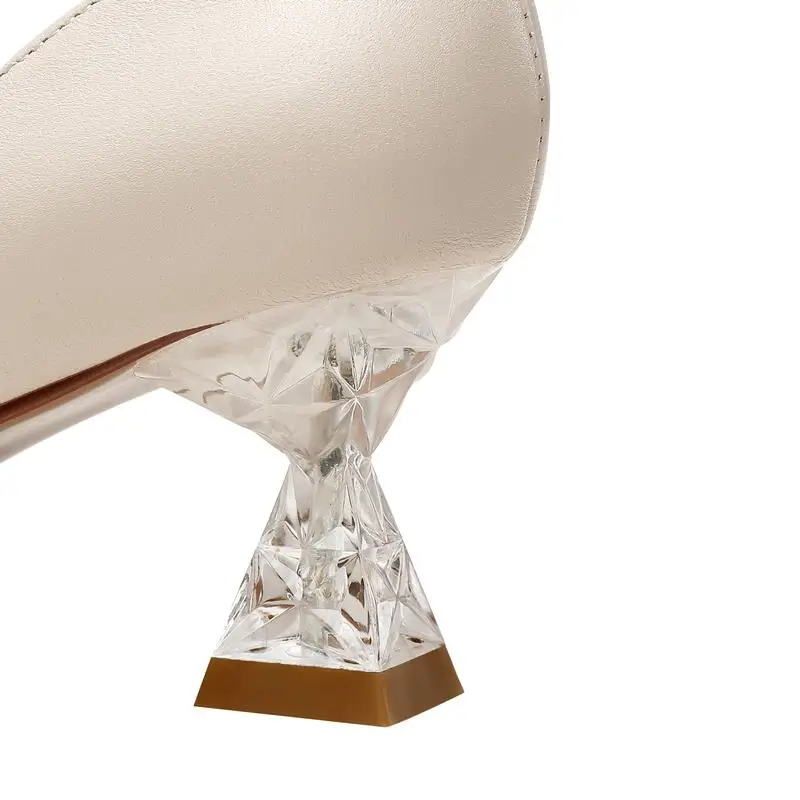 

ALLBITEFO size 33-42 Bow bead design soft genuine leather fashion high heel shoes women heels party wedding shoes high heels