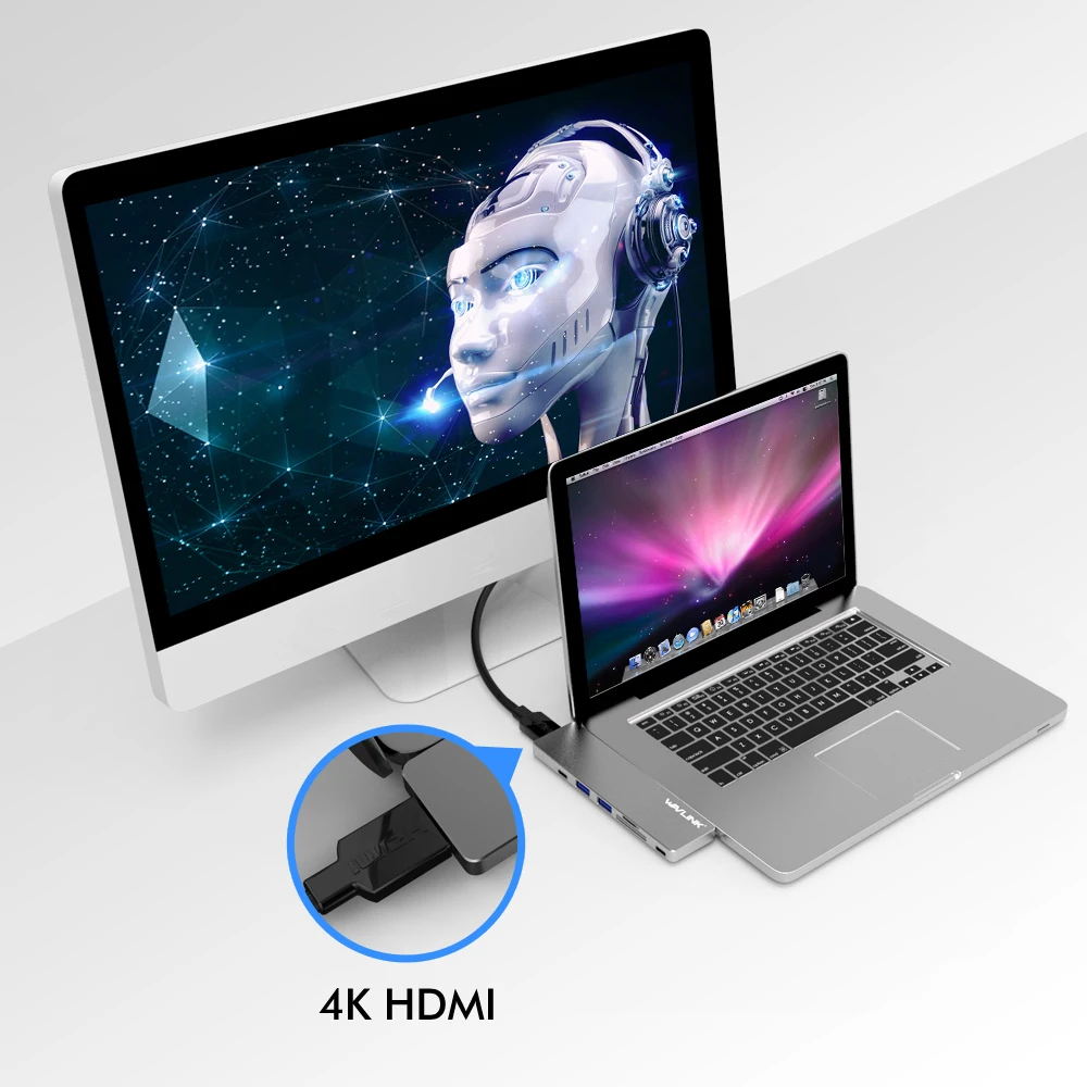 Wavlink usb хаб C концентратор для нескольких USB 3 0 HDMI адаптер 4K док станция MacBook Pro Тип