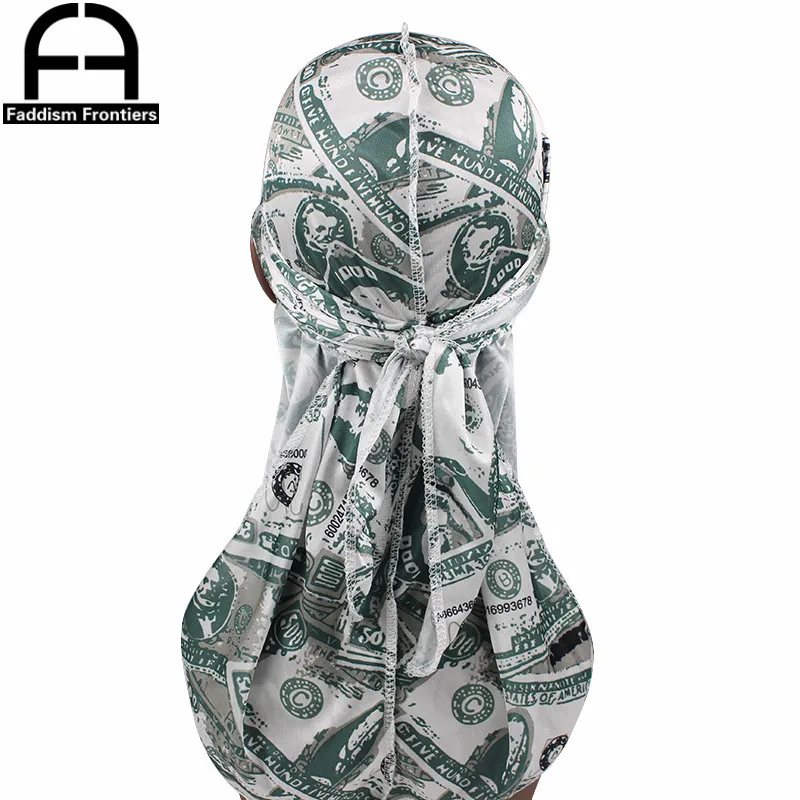 Шелковые мужские банданы Durag на заказ, тюрбан, головной убор, волнистая шапка, длинный хвост, шелковые сурочки (art.: 3a35f8ceb49) - 3a35f8ceb49