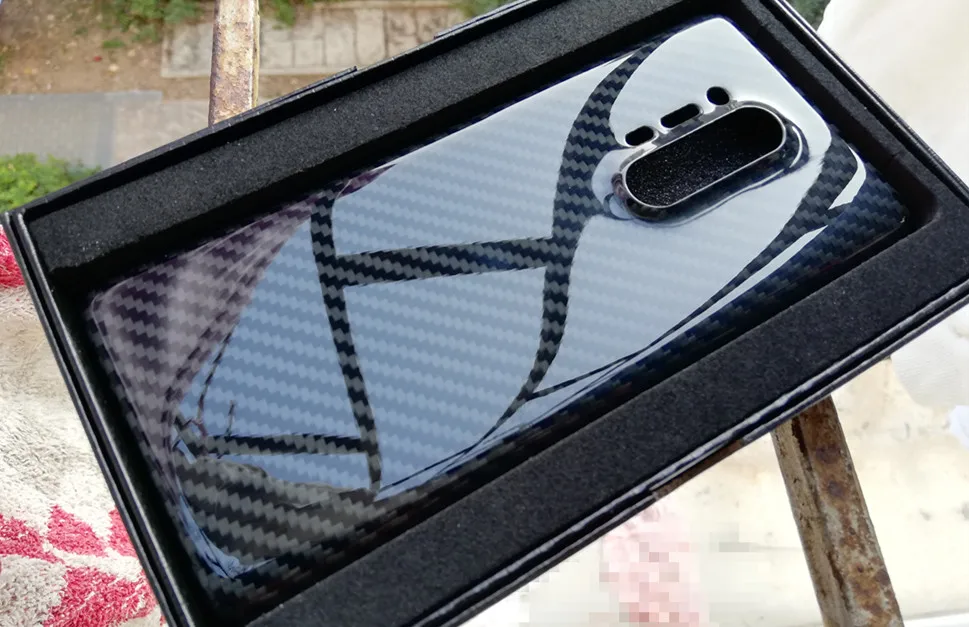 

Luxury brand thin light gloss aramid Carbon fiber case For oneplus 7 8 pro shining bumper phone shell