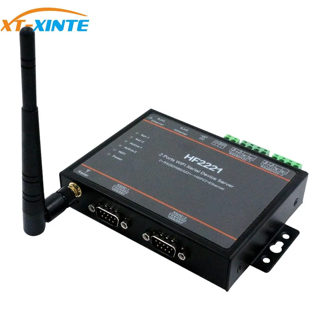 Сервер последовательного устройства HF2221 с 2 портами Wifi RS232/RS422/RS485 для сервера Ethernet