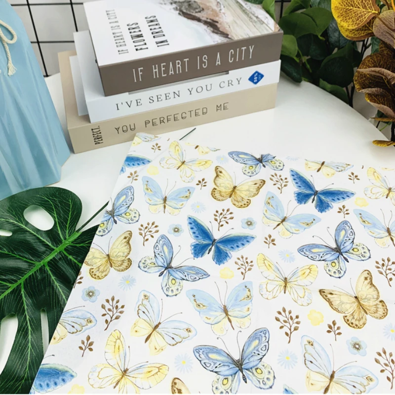 

10pcs New Beautiful Butterfly Printed Paper Napkin Festive Tissues for Home Party Supplies Decoration