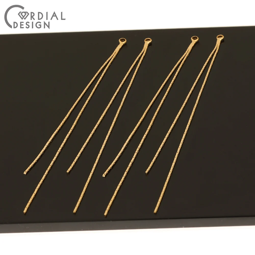 

Cordial Design 50Pcs 2*78MM Jewelry Accessories/Genuine Gold Plating/Tassel Shape/DIY Making/Jewelry Findings & Components