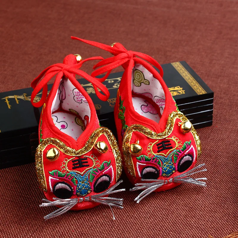 

2022 Tiger Head Shoes Baby Toddler Shoes Chinese Dress Shoes Baby One-year-old Shoes Baby Shoes 0-1 Years Old