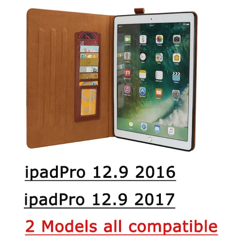 Brown Модный чехол для планшета из искусственной кожи для Apple ipad Pro 12,9 дюймов /ipad Pro 12," A1584 A1670 защитный чехол Capa Fundas - Цвет: Brown