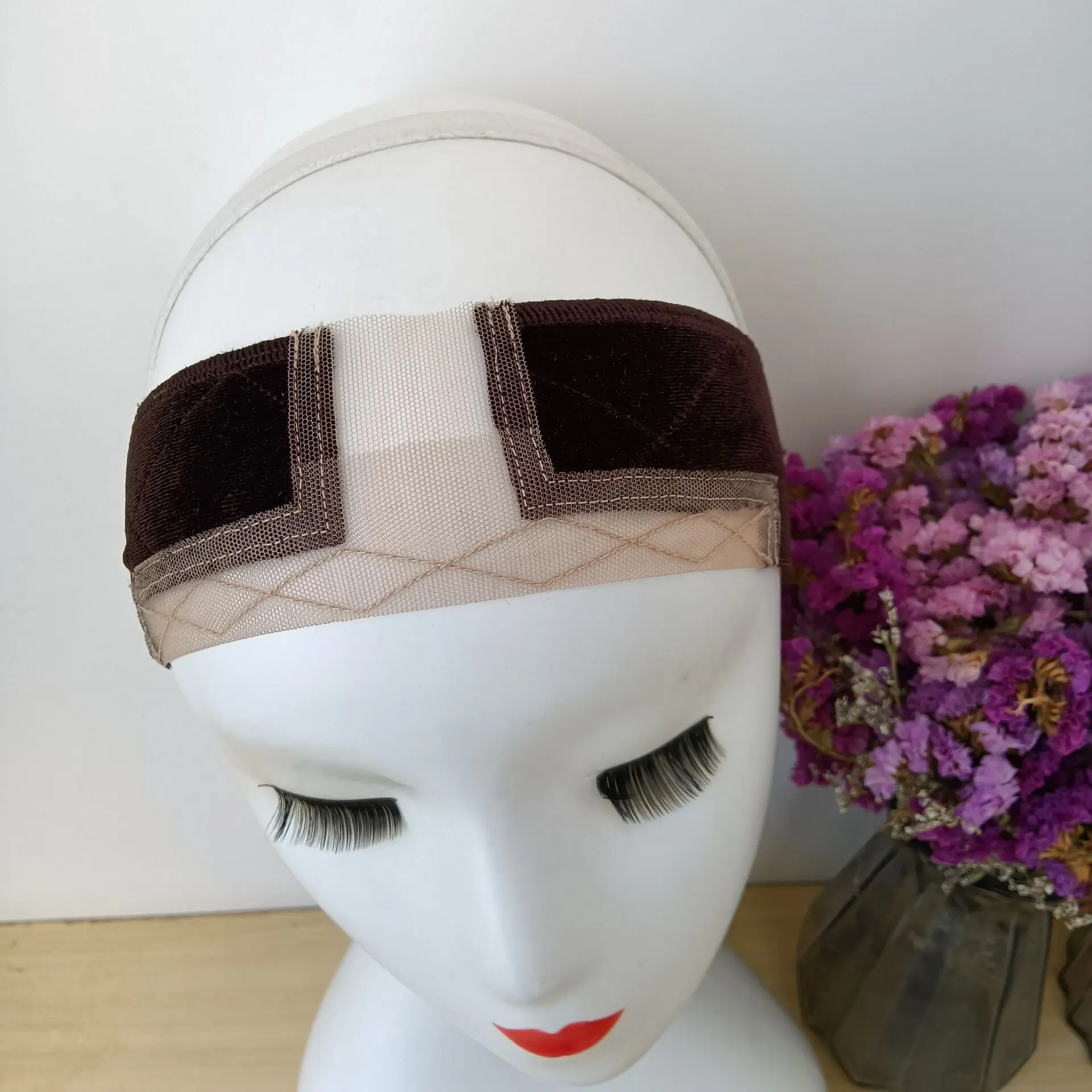 

S Women Non Slip Lace Grip Band velvet Comfortable Headband Adjustable Hair Band for wigs Natural Looking Bands
