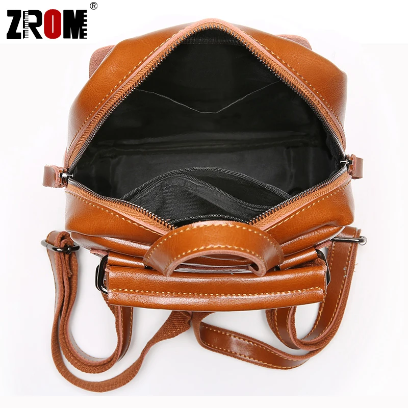 Рюкзак женский ZROM из натуральной кожи 2019 натуральный кожаный рюкзак | Багаж и