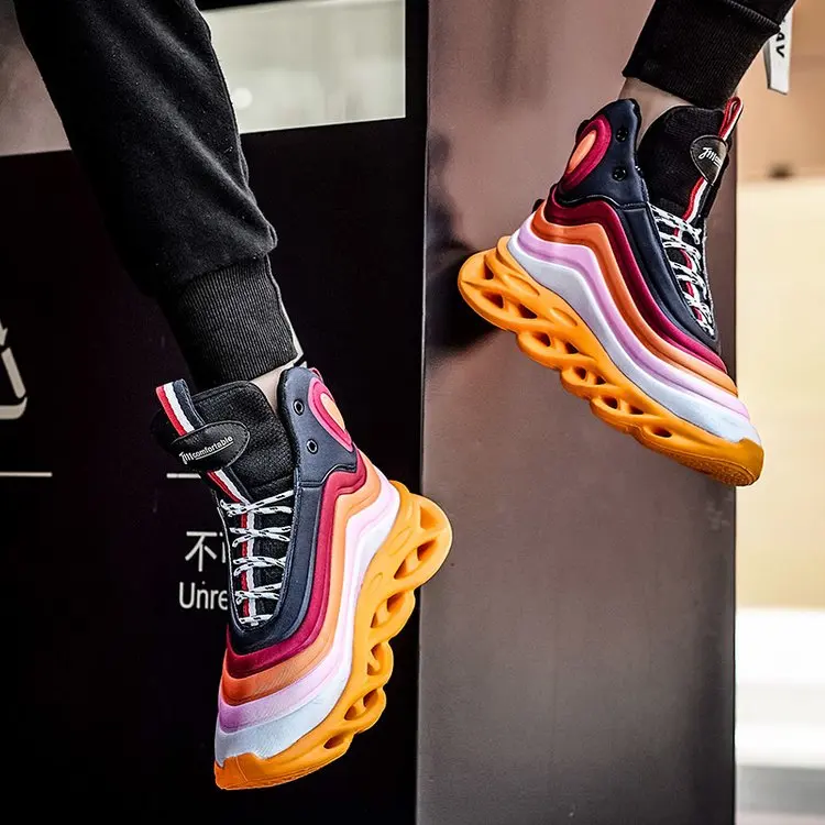 2020 модная мужская уличная спортивная обувь в стиле хип-хоп высокие массивные