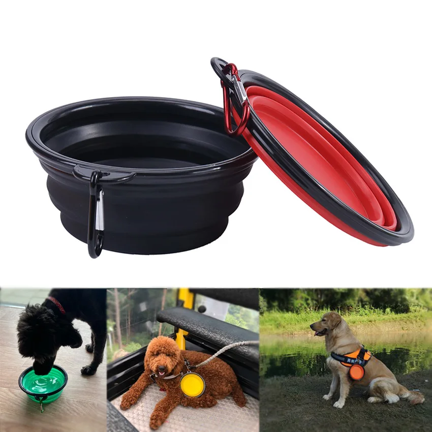

Furry baby 450ML 1PC Collapsible Dog Bowls Travel Dog Portable Water Bowl Dish for Traveling Camping Walking Feeder Dish Bowl
