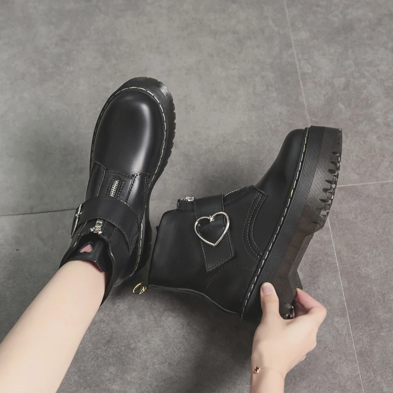 Новая зимняя обувь женские ботинки зимние martin ботильоны женская кожаные Bota Botas