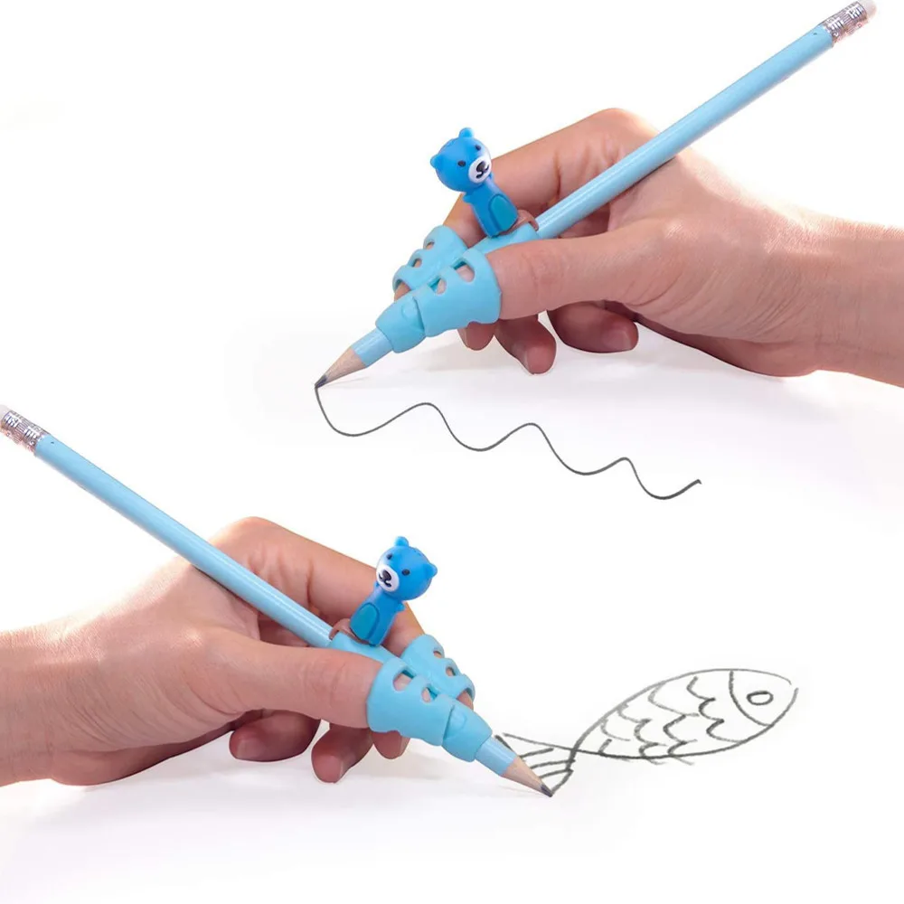 

1 Box Double Fingers Writing Posture Corrector Pen Grips for Preschool Kids