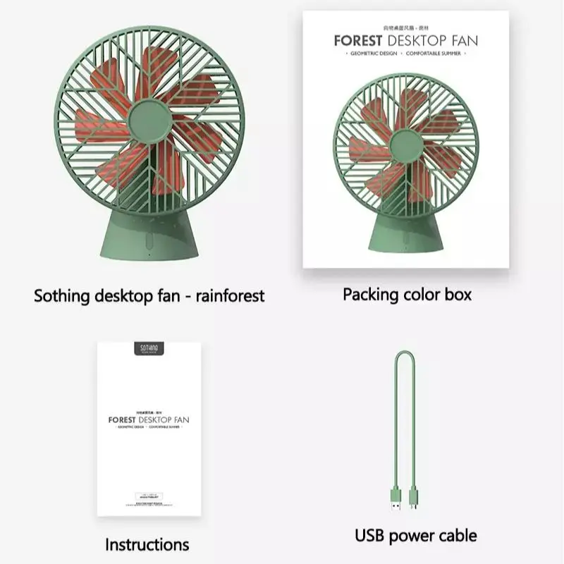 

Xiaomi Youpin Sothing Desktop Fan Mini USB Fan Rechargeable Hand Fan Cooling Removable Super Wind Silent Fan Air Cooler Home