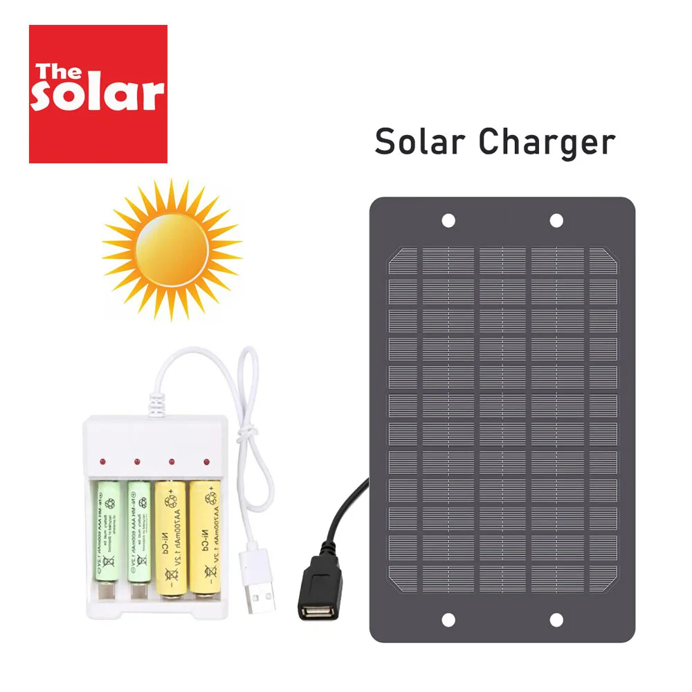 Панель солнечных батарей 5 В 6 Вт 1 2 постоянного тока AA AAA 7 контроллер заряда
