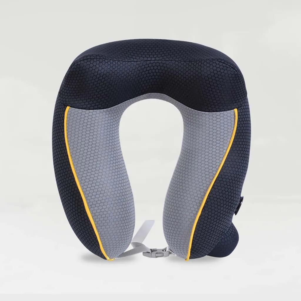 Inflatable U Shape Neck Cushion Travel Pillow Air Cushion Self-inflating Button Travel Neck Pillow Inflatable Airplane Pillow