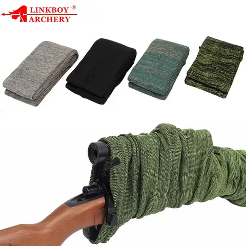 Вязаные носки Linkboy для ружья/дробовиков или без хранения прицела, антикоррозийные, с силиконовой обработанной застежкой на шнурке, 54/47 дюйма