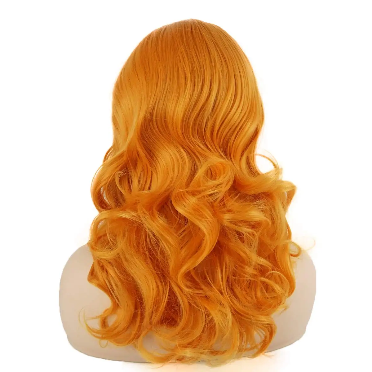 

Jeelion Hair Wavy Shoulder Length 16inch Golden Half Hand Tied Heavy Density Synthetic Lace Front Wigs