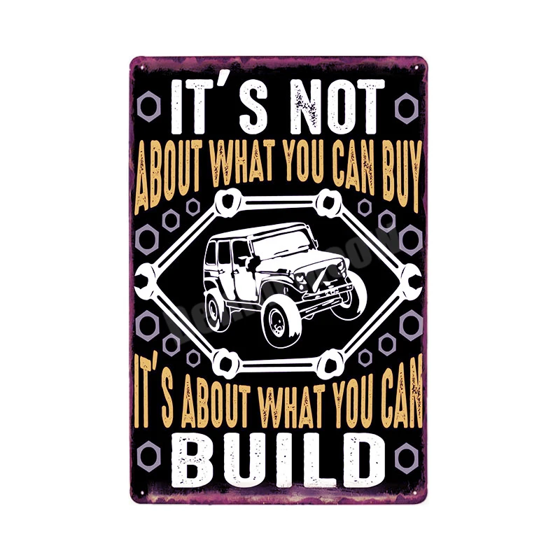 M Fix Cars Plaque Shabby Chic Metal Tin Signs Classic Car Wall Art Poster Advertising Plates Bar Garage Vintage Home Decor MN117 - Цвет: M