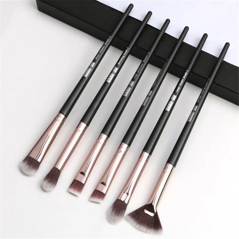 6 шт./компл. набор кистей для макияжа цвета шампанского косметики основы пудры