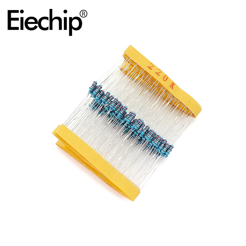 

100pcs/lot 1/4W 1% Metal film resistor 0.25W resistance 220K ohm Throught Hole