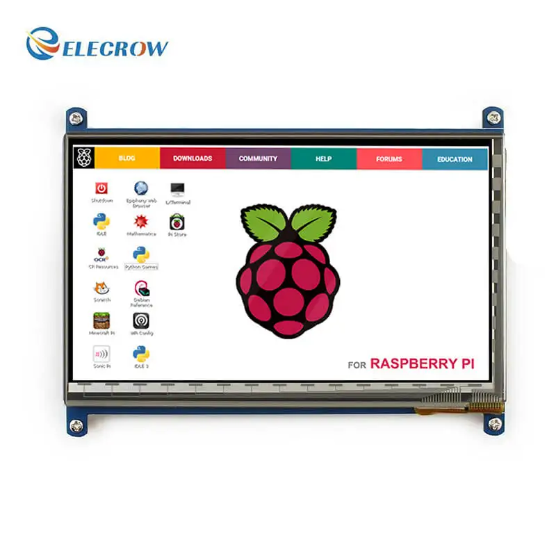 Elecrow Raspberry Pi 3 сенсорный экран 7 дюймов ЖК-Дисплей HDMI 1024X600 &quotIPS display HD TFT RPI для 2B B |