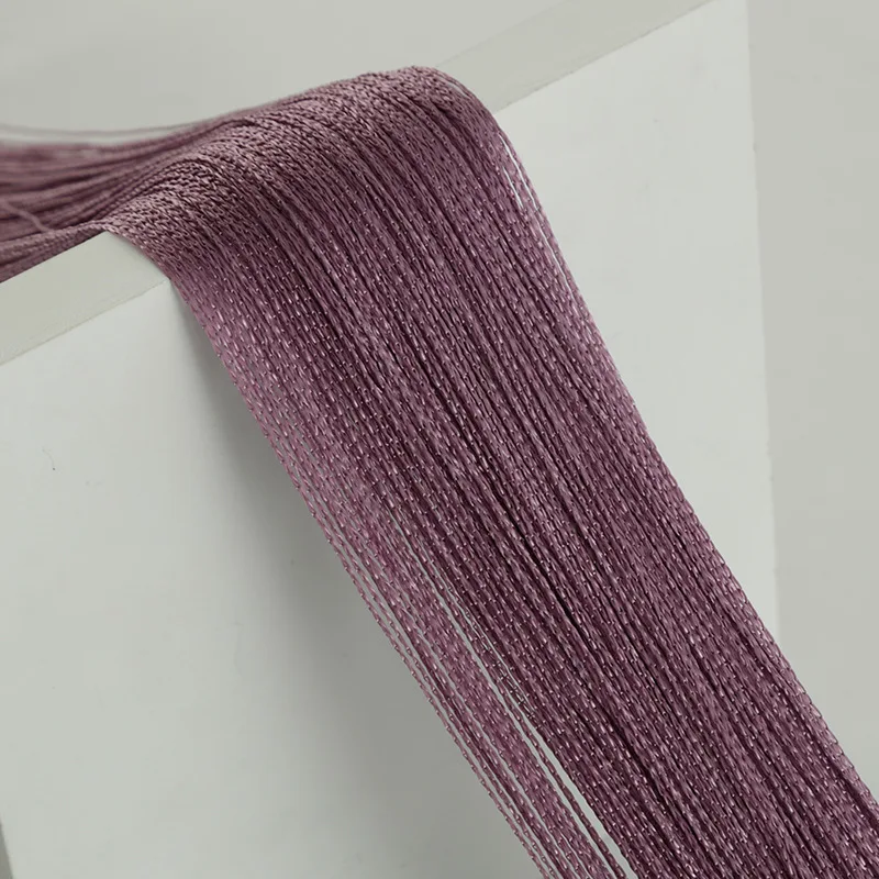 dark purple Свадебные украшения занавес высокого качества для окна внутри помещения оттенки сплошной цвет Струны занавески 100*200 см перегородки магазин окна жалюзи - Цвет: dark purple