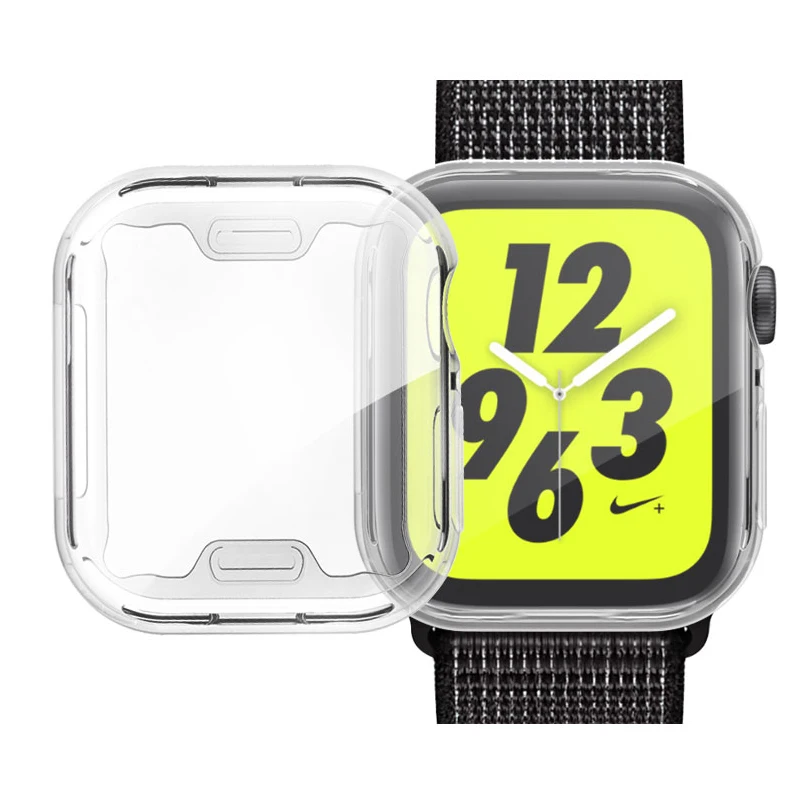 Защитный силиконовый чехол для Apple Watch 5 4 3 band 44 мм 40 42 38 мм|Защита экрана часов| |