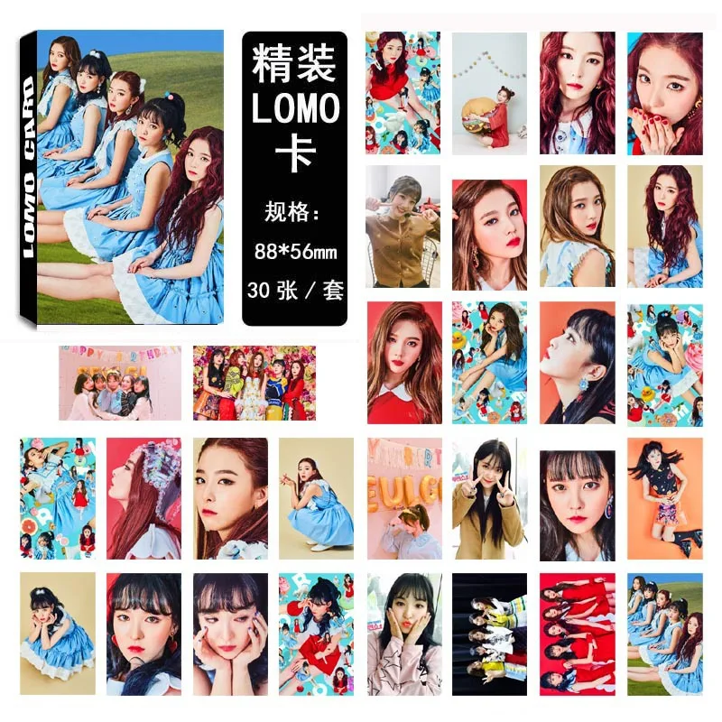 30 шт./компл. модные Kpop красный бархат Фотокарта Высокое качество прозрачная HD