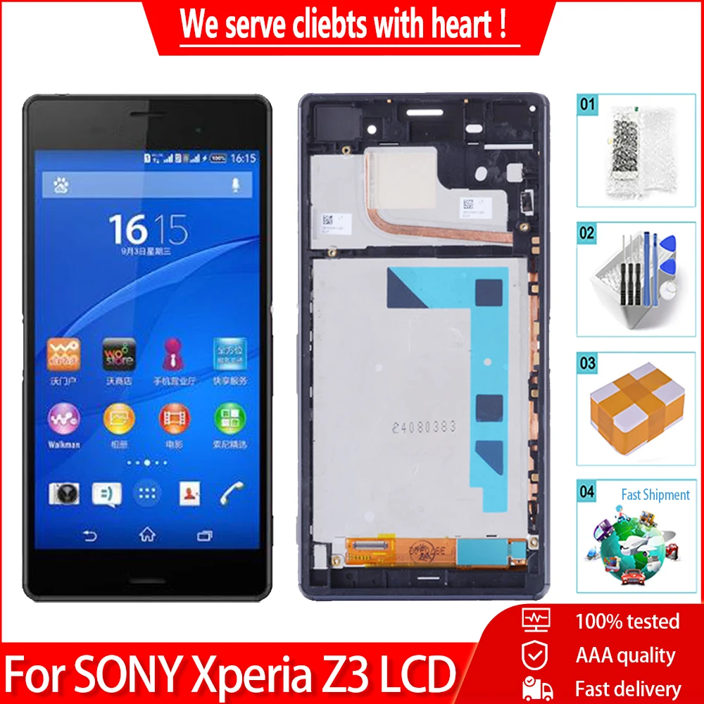 ЖК дисплей для SONY Xperia Z3 D6603 D6633 D6653 L55T 5 2 дюйма качество AAA сенсорный экран