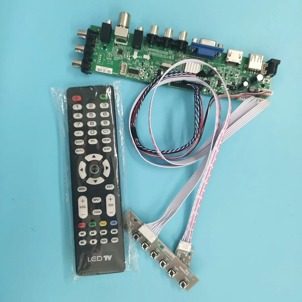 Для LTN156AT24 1366X768 панель экран контроллер ЖК дисплей ТВ AV VGA USB драйвер платы