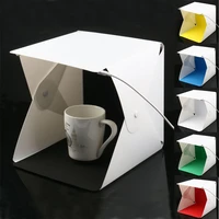 23cm portable folding lightbox photography studio softbox with 2 led light 6 photography background photo studio box with switch
