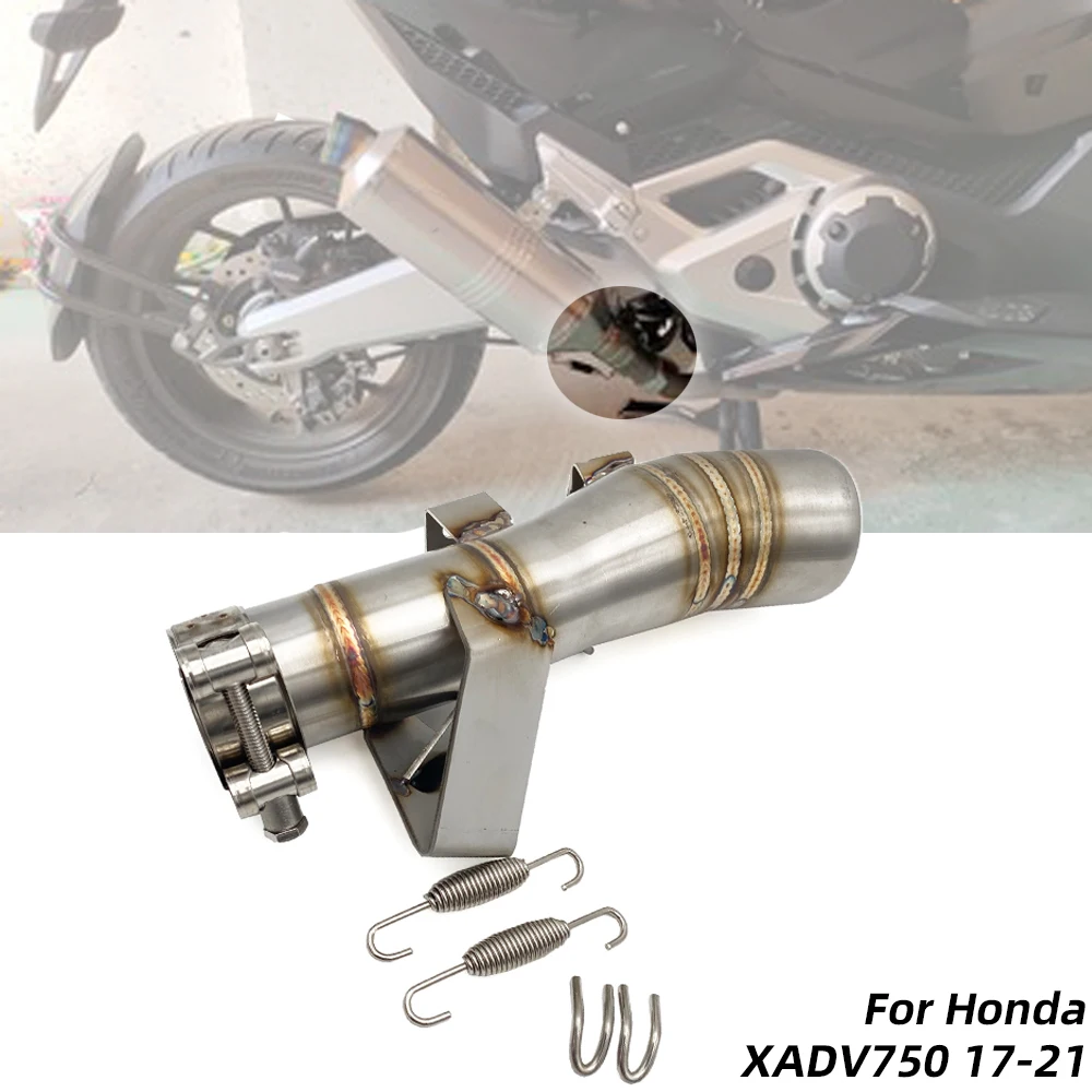 

REALZION Motorcycle Slip On Middle Exhaust Link Pipe Adapter Connector For Honda XADV X-ADV 750 XADV750 X-ADV750 2017-2021 2020