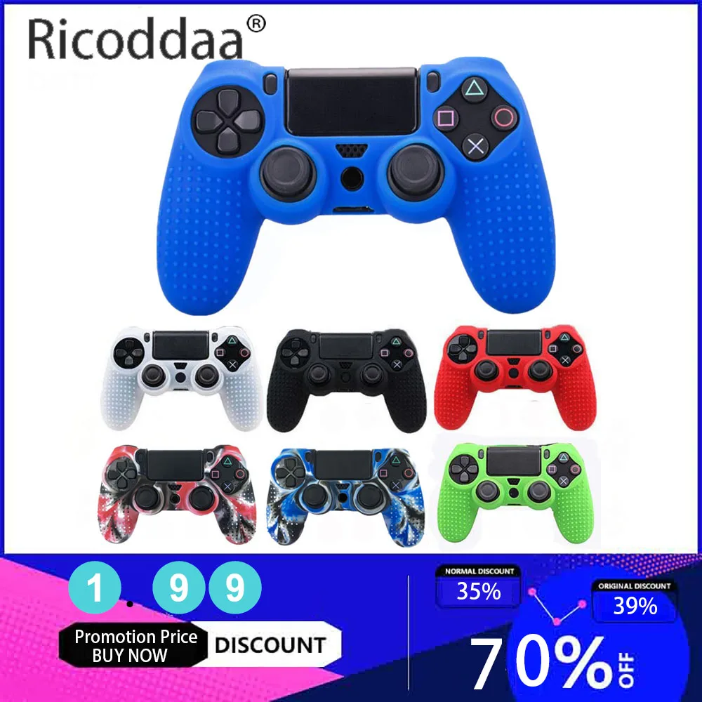 Противоскользящий силиконовый чехол для sony playstation Dualshock 4 PS4 Pro тонкий контроллер