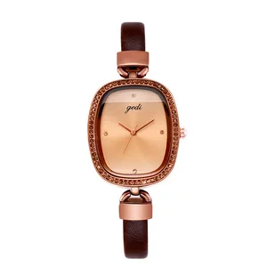 Luxury Women's Watches Dress Quartz Wristwatch Ladies Leather Sport Clock Girl Crystal Diamond Bracelet Watch Women Montre Femme