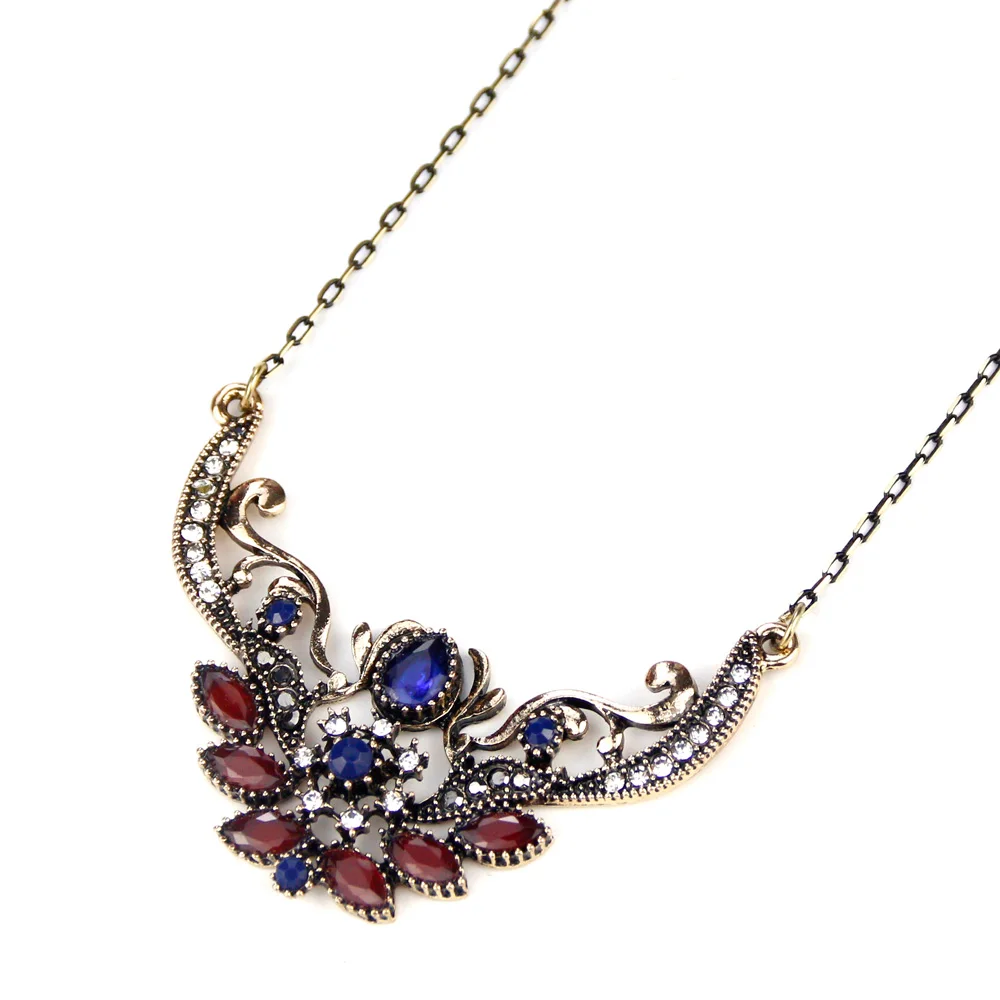 Sunspicems турецкие женские цветочные винтажные ожерелья с подвесками античное