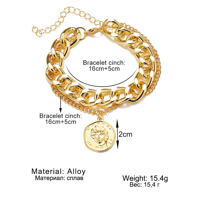 

Boho Style Hip Hop Portrait Star Anklet Multilayer Anklet 2021 Fashion Handcuffs Ankle Bracelet For Women Beach Accessories Gift