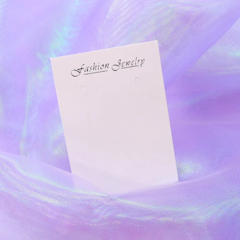 

2021 100 Pcs 5x6.8cm Fashion Jewelry Blank Paper Card Printing Cardboard Earring Card In Jewelry Packaging and Display Logo Card